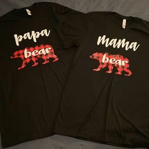 Mama Bear + Papa Bear Graphic T-Shirts